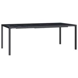 Berkfield Home Garden Table Anthracite 200x100x72 cm Steel in Black - Size: 200 x 100 x 72 cm - thumbnail 3