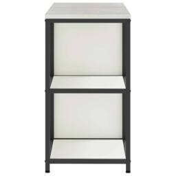 Berkfield Home with Shelf with Storage with Door Adjustable 2 pcs Rusty Weatheri… in White - thumbnail 9