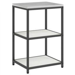 Berkfield Home with Shelf with Storage with Door Adjustable 2 pcs Rusty Weatheri… in White - thumbnail 5