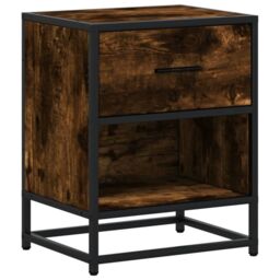 Berkfield Home Bedside Cabinets 2 pcs Smoked Oak 40x31x50 cm Engineered Wood in Brown - Size: 40 x 31 x 50 cm - thumbnail 6