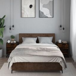 Berkfield Home Bedside Cabinets 2 pcs Smoked Oak 40x31x50 cm Engineered Wood in Brown - Size: 40 x 31 x 50 cm - thumbnail 3