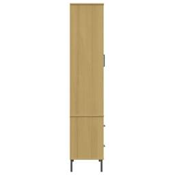Berkfield Home Bookcase with Metal Legs Brown 85x35x172.5 cm Solid Wood OSLO - thumbnail 6