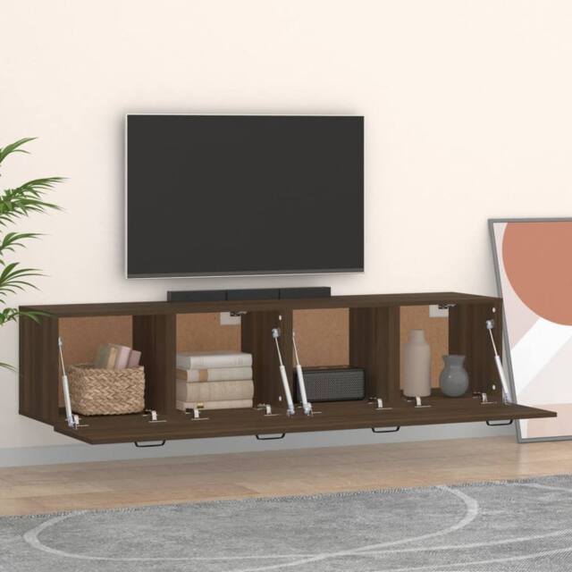 Berkfield Home Wall Cabinets 2 pcs Brown Oak 60x36.5x35 cm Engineered Wood - image 1