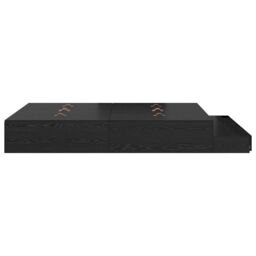 Berkfield Home Storage Bed Frame Black oak Engineered wood 140 x 190 cm - thumbnail 9