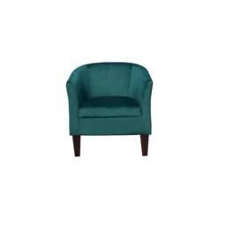 Comfy Living Ltd Brushed Velvet Tub Chair in Green - thumbnail 3