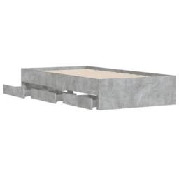 Berkfield Home Bed Frame with Drawers without Mattress Concrete Grey 90x190 cm Single - thumbnail 5