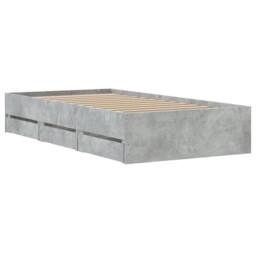 Berkfield Home Bed Frame with Drawers without Mattress Concrete Grey 90x190 cm Single - thumbnail 8