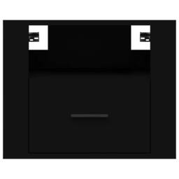 Berkfield Home Wall-mounted Bedside Cabinet Black 50x36x40 cm - Size: 50 x 36 x 40 cm - thumbnail 5