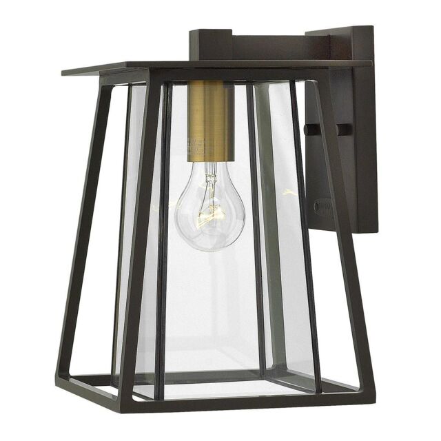 Netlighting Walker 1 Light Medium Outdoor Wall Lantern Bronze IP44 E27 - image 1
