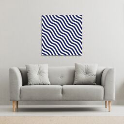 Benjamin Tate Design Wavey Lines (Canvas Print) / 127 x 127 x 4cm in Natural - Size: 127 x 127 x 4 cm - thumbnail 1