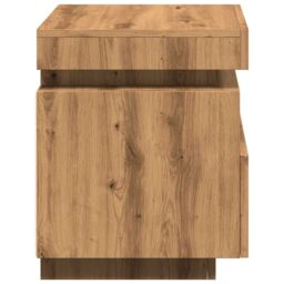 Berkfield Home Bedside Cabinets with LED Lights 2 pcs Artisan Oak 40x39x48.5 cm in Brown - thumbnail 8