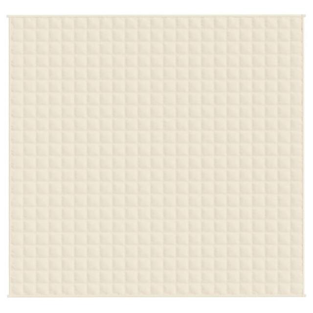 Berkfield Home Soft Weighted Blanket Light Cream 220x240 cm King 11 kg Fabric - image 1