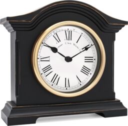 Acctim Falkenburg Mantel Clock Quartz Mechanism Distressed Finish in Black - thumbnail 3