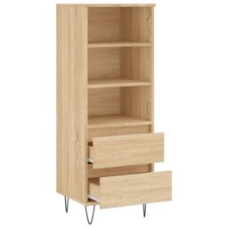 Berkfield Home Highboard Sonoma Oak 40x36x110 cm Engineered Wood in Brown - Size: 40 x 36 x 110 cm - thumbnail 6