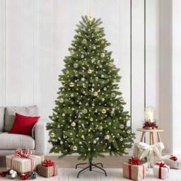 Berkfield Home Artificial Christmas Tree with Stand Green 240 cm PVC & Metal