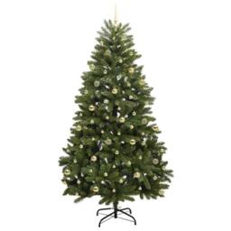 Berkfield Home Artificial Christmas Tree with Stand Green 240 cm PVC & Metal - thumbnail 4