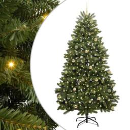 Berkfield Home Artificial Christmas Tree with Stand Green 240 cm PVC & Metal - thumbnail 2
