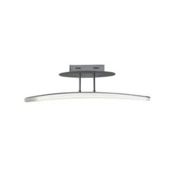 Netlighting Hemisferic Semi Flush Aluminium Frosted Acrylic 70cm 20W LED 1800lm in Grey