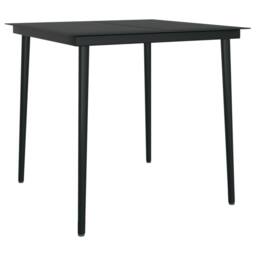 Berkfield Home 3 Piece Garden Dining Set Black PVC Rattan - thumbnail 7