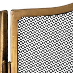 Lemon Pavilion Furniture and Decor Antiqued Fire Screen - Metal - L3 x W65 x H5 cm - Brass in Gold - thumbnail 3