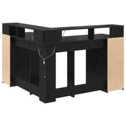 Berkfield Home Desk Black Oak 130x130x91 cm Engineered Wood - Size: 130 x 130 x 91 cm - thumbnail 8