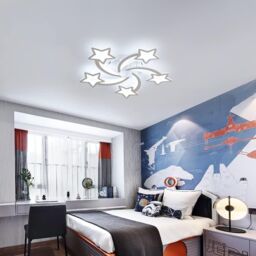 COMELY LED Ceiling Light, 50W Star Dimmable Ceiling Light, White Chandelier - thumbnail 4