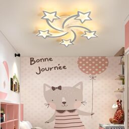 COMELY LED Ceiling Light, 50W Star Dimmable Ceiling Light, White Chandelier - thumbnail 2