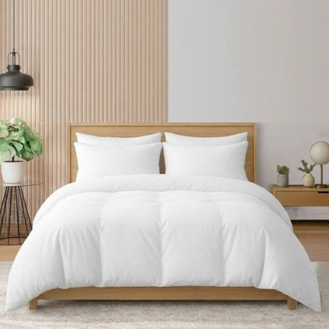 Pamposh 400TC Cotton Sateen Duvet Cover Sets - Smooth & Soft Feel in White - Size: Double - image 1