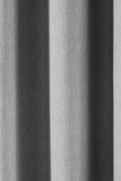 Fusion 'Cannes' 100% Cotton Black Out Plain Dyed Eyelet Curtains in Silver - Size: 168 cm width x 183 cm drop - thumbnail 3