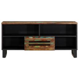 Berkfield Home TV Cabinet 100x34x46 cm Solid Wood Acacia - Size: 100 x 34 x 46 cm - thumbnail 3
