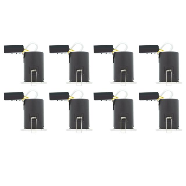 First Choice Lighting Set of 8 Fire Bathroom Downlights - Chrome IP65 Recessed Downlights in Silver - image 1