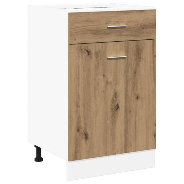 Berkfield Home Drawer Bottom Cabinet Lyon Artisan Oak 40x46x81.5 cm Engineered Wood in Brown - image 1
