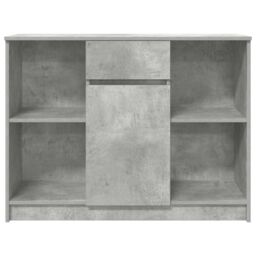 Berkfield Home Sideboard with Drawer Concrete Grey 101x35x76 cm Engineered Wood - Size: 101 x 35 x 76 cm - thumbnail 6