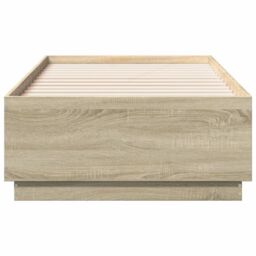 Berkfield Home Bed Frame without Mattress Sonoma Oak 90x190 cm Single in Brown - thumbnail 4