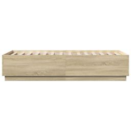 Berkfield Home Bed Frame without Mattress Sonoma Oak 90x190 cm Single in Brown - thumbnail 5