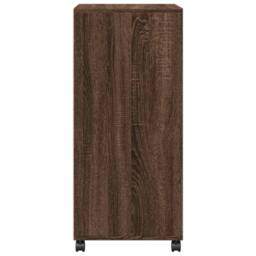 Berkfield Home Rolling¬†Cabinet Brown Oak 55x40x91 cm Engineered Wood - Size: 55 x 40 x 91 cm - thumbnail 5