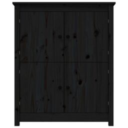 Berkfield Home Sideboard Black 83x41.5x100 cm Solid Wood Pine - thumbnail 5