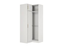 Vente-unique Corner Wardrobe 2 Doors - W115 Cm - White + Extension Top - LIZANDRO - thumbnail 5