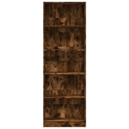 Berkfield Home Bookcase Smoked Oak 60x24x176 cm Engineered Wood in Brown - Size: 60 x 24 x 176 cm - thumbnail 4