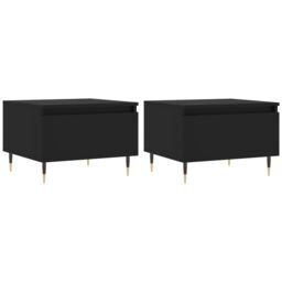 Berkfield Home Coffee Tables 2 pcs Black 50x46x35 cm Engineered Wood - Size: 50 x 46 x 35 cm - thumbnail 2