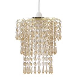First Choice Lighting Set of 2 Amber Jewel Tiered Light Shades - thumbnail 3