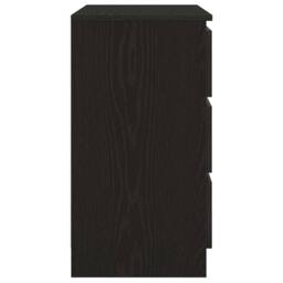 Berkfield Home Sideboard with Drawer Black Oak 71x35x65 cm Engineered Wood - Size: 71 x 35 x 65 cm - thumbnail 7