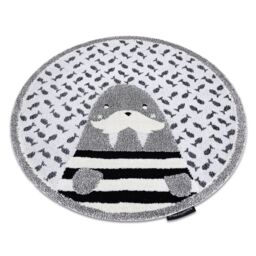 RugsX Modern Children's Rug in Grey - Size: 160 cm diameter - thumbnail 1