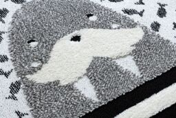 RugsX Modern Children's Rug in Grey - Size: 160 cm diameter - thumbnail 5