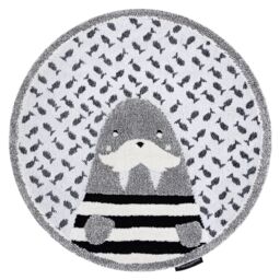 RugsX Modern Children's Rug in Grey - Size: 160 cm diameter - thumbnail 2