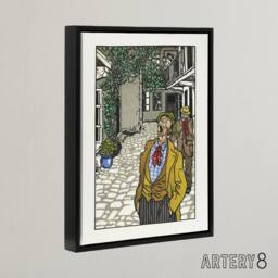 "Artery8 Naturally Gifted Singer Musician Moriz Jung Framed Canvas Wall Art - Size: W12"" x H16""" - thumbnail 2