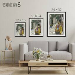 "Artery8 Naturally Gifted Singer Musician Moriz Jung Framed Canvas Wall Art - Size: W12"" x H16""" - thumbnail 4
