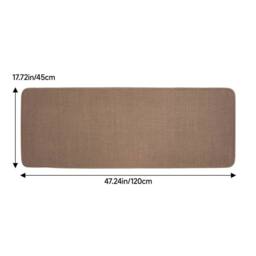 PAWNORA 45x120cm Non Slip Jute Braided Rug Kitchen Floor Rectangle Mat in Brown - Size: 100 cm x 100 cm