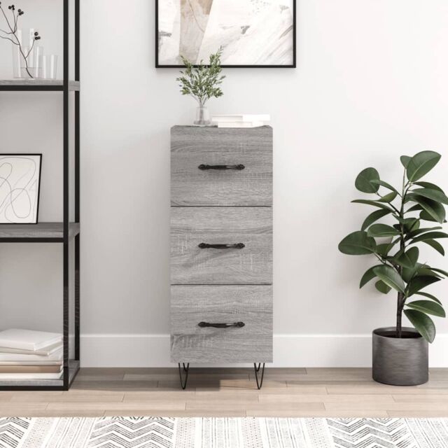 Berkfield Home Sideboard Grey Sonoma 34.5x34x90 cm Engineered Wood - image 1