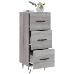Berkfield Home Sideboard Grey Sonoma 34.5x34x90 cm Engineered Wood - thumbnail 4